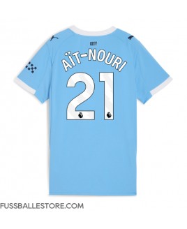 Günstige Manchester City Rayan Ait-Nouri #21 Heimtrikot Damen 2025-26 Kurzarm